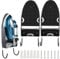 APACALI 2 Pack Iron Holder Wall Mount, Iron Board Holder Wall Mount, Black Ironing Board Hanger, Ironing Board Holder for Bathroom, Shelf Door, Laundry Room