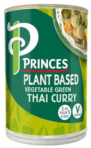 Princes Plant Based Vegetable Green Thai Curry 392 g (Pack of 6)
