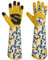 Ainiv Gartenhandschuhe Dornenfest Rosenhandschuhe, Gartenhandschuhe Damen/Herren Garten Geschenke - Dornenfeste Handschuhe mit Extra Langer Stulpe Und Verstärkten Handflächen Und Fingerspitzen(Gelb-L)