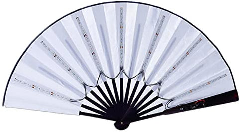 Ventaglio Pieghevole A Mano Con Luce, Ventaglio Luminoso, Grande Pieghevole Per Donne/Uomini, Ventaglio A Mano, Ventaglio Cinese Portatile, Spettacolo Teatrale Danza Fan Club, Viola