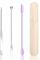 Piriuuo Lot de 3 spatules de maquillage, outil de fond de teint en silicone avec spatule cosmétique en acier inoxydable, spatule à double tranchant pour petites zones du visage