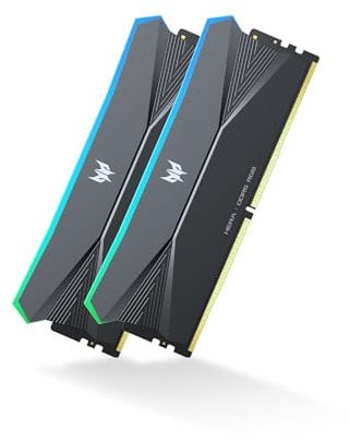 Acer Predator Hera DDR5 RGB RAM 32GB (16GBx2) 6400MHz CL32 Computer Memory (PC5-51200) AMD EXPO Intel XMP Compatible, Black