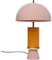 Kare Design Tischlampe Josy Pink, Gold, Orange, Metall, Moderne Tischleuchte, Büro, Wohnzimmer, Schlafzimmer, Office, keine Leuchtmittel inklusive, 51x30x30 (HxBxT)