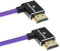 Alvin's Cables 8K HDMI Cable for Atomos Ninja,2.1 48Gbps 8K@60Hz 4K@120Hz High-Speed Braided Coiled Cable for Sony FS5 FS7 FX9,BMPCC,for Canon C300 C500,for Feelworld,Right to Right Angle Purple