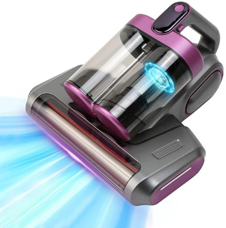 Ruiqas Aspirapolvere Senza Fili,13 KPa Aspiratore da Letto,Dispositivo per la Rimozione degli Acari con UV-C e Ultrasuoni per Peli di Animali Domestici