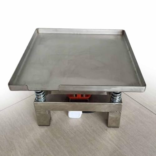 pealiritansemen Kleiner Rütteltisch Aus Beton, Vibrationsprüfstand, Testblock, Vibrationsplattform, Mini-Vibrationstisch Aus Edelstahl, Vibrationsnivellierer Für Füllmaterial,35cm