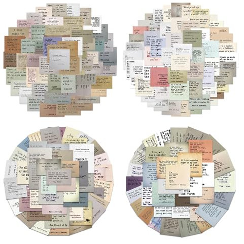 YZROHYI 240 Stück Aufkleber Journaling Sticker Positive Sprüche,Inspirational Quotes Sticker Motivierend,Journaling Zubehör Sticker Aesthetic Bullet Journal,Scrapbook Sticker Vintage,Tagebuch Sticker