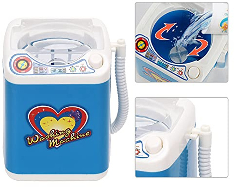 Spielzeugwaschmaschine, Elektrische Mini -Waschmaschinen Kosmetische Werkzeugreinigungsmaschine Make -up Pinsel Reiniger Maschine Elektrische Make up Bürstenreiniger Spielzeug Spielzeug (BLUE)