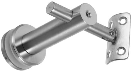 Operitacx Accesorios para pasamanos de escaleras pared de soporte de pasamanos soporte de pasamanos de vidrio accesorios de pasamanos soportes de barandilla Acero inoxidable Plata
