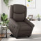 Eleganz Ottoman Stehsessel mit Massagefunktion – Glänzendes Braun Kunstleder, Platzsparend für Wohnzimmer & Schlafzimmer, Bequem & Stilvoll