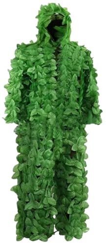 Tenue de feuille de camouflage - Appareils Ghillie de forêt 3D, uniforme de chasse légère respirant | Suite de dissimulation réaliste pour l'observation des oiseaux Photographies Men Adventure Outdoor
