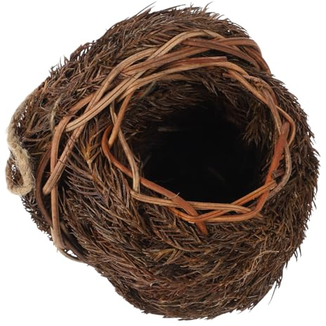 SHINEOFI Hängendes Vogelnest Garten Deko Natürliches Geflochtenes Vogelhaus Wetterfestes Vogelnest für Garten Terrasse Lebendiger Nistplatz für Wildvögel Farblich Sortiert Zufällige Farbe