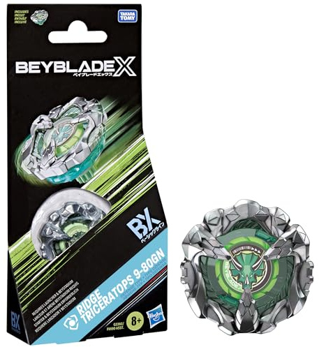 Beyblade X Ridge Triceratops 9-80GN Booster Pack Set with Takara Tomy Defense Type Top