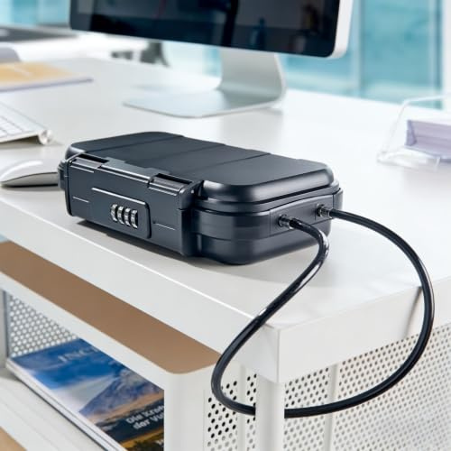 Coffre-fort Mobile avec Serrure à Combinaison et Câble de Sécurité | Portable, Câble Inclus