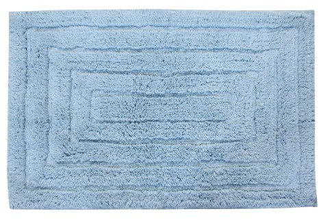 Castle Hill Badteppich mit Spray Latexunterseite, Racetrack Design, 20 von 30, hellblau