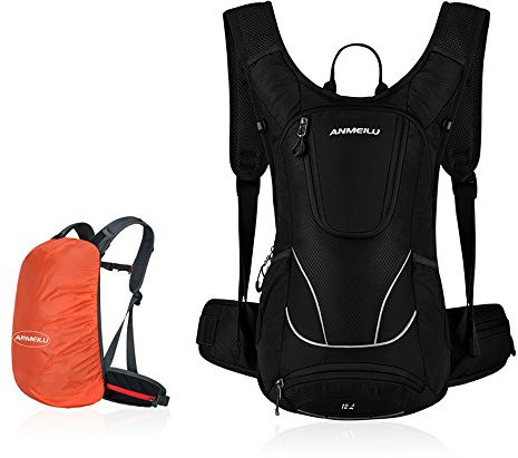 Outdoor Peak Ultralight Herren Damen Fahrrad Rucksack sport klein Rucksack (schwarz)
