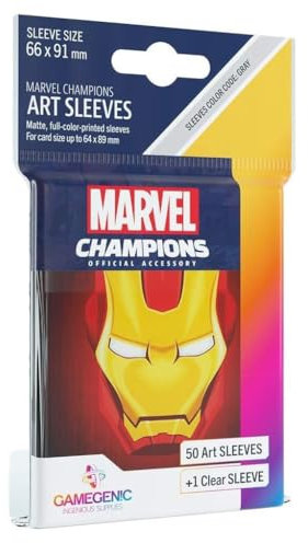 Gamegenic, Marvel Champions Sleeves - Iron Man, Sleeve Color Code: Gray