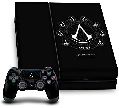 Head Case Designs Offizielle Zugelassen Assassin's Creed Kaemme Erbschaft Logo Vinyl Haut Gaming Aufkleber Abziehbild kompatibel mit Sony PlayStation 4 PS4 Console and DualShock 4 Controller Bundle