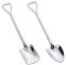CENPEK 4 Piezas de Acero Inoxidable Pala Forma Cuchara Puntiaguda café té azúcar revolviendo Cuchara Pastel Postre Cuchara para Fiesta