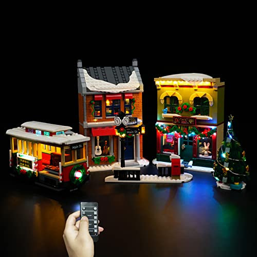 Led Licht Set für Lego Holiday Main Steet, Fernbedienung Dekorationsbeleuchtungsset für Lego 10308 Ferienhauptstraße Kreative Spielzeuglichter (kein Lego-Modell)