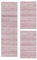 Carpetsale24 Bettumrandung Schlafzimmer 3 teilig Kurzflor Teppich Rosa Bettvorleger Schlafzimmer Bettset: 2 St. 80x150 cm | 1 St. 80x300 cm - Flauschiger Teppich Läuferset Weich Moderne Design