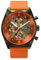 DeTomaso D10 Chrono Olive ORANGE Olive Orange Herren-Armbanduhr Analog Quarz Armband Orange