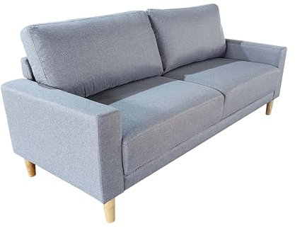 MUEBLIX.COM | Sofá Carlo de 3 Plazas | Moderno Sofá de Salón | Confortable y Tapizado en Tela | Suspensión de Muelles y Correas | Cojín del Asiento y Respaldo de Espuma