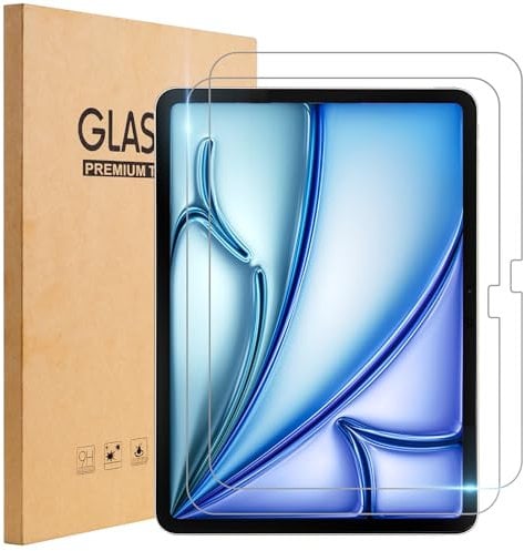 TopEsct 2 Stück Schutzfolie für iPad Air 11 Zoll M2 (2024) Folie, 9H Gehärtetem Displayschutzfolie für iPad Air 6.Generation Screen Protector,9H Schutzglas-Klar (iPad Air 11 Zoll M2 (2024))