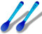 Parintha - Lot de 2 Cuillères Bébé (0-2 ans), Changement de Couleur, Thermosensibles, Indicateur de Température, Silicone Souple et Antidérapant (Bleu)