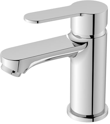 BELZ Chrome Basin Mixer Tap, Single Lever Bathroom Tap, Ceramic Cartridge
