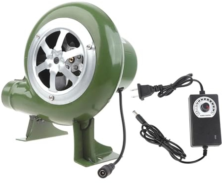 JOUFNING 220 V centrifugal elektrisk grill luftblås – minipumpfläkt med guvernor, variabel hastighet smed smide fläkt, matlagning utomhus grillar kulverktyg (40 W)