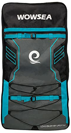 WOWSEA SUP Rucksack, Leichter SUP Rucksack für Reisen, 92 x 46 x 30cm für Paddel, Pumpe und Täglichen Bedarfs, Hochwertige SUP Paddleboardtasche, Robust und Langlebig