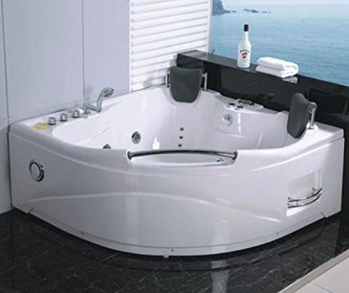 Bagno Italia baignoire Balnéo deux places 150 x 150 11 jets avec mitigeur carb. version droite