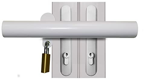 Tough Patio French Door Lock 'Box Section' High Security Deadlock Sliding Fix Bar Seen from Outside and Easy