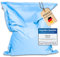 BuBiBag Riesen Sitzsack XXL mit Füllung, Outdoor Sitzsäcke für Kinder und Erwachsene, Beanbag mit waschbarem Bezug & wetterfest (Hellblau 190x145cm)
