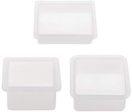 Tubayia 3 Stück Silikonform Würfel Quader Kerzenform Seifenform Gießform für DIY Handwerk