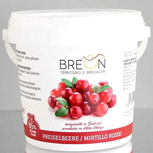Composta di mirtille rossi 65% 600 gr. - Breon