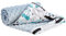 Medi Partners Krabbeldecke 100% Baumwolle 75x100cm doppelseitig multifunktional Minky Kuscheldecke für Kinderwagen weich flauschig (Cars mit hellblau Minky)