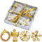 KARAA 8 Strohsterne Set für Christbaumschmuck Wetterfest Weihnachten Baumschmuck Weihnachtsbaum Anhänger Gold Weihnachtsdeko
