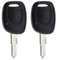 Lot de 2 coques de clé de voiture avec lame non découpée, compatible avec Kangoo Master 2 Twingo Clio Laguna Space Megane 1 bouton porte-clés coque de clé de rechange