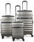 bugatti Corium 3er-Hartschalen Kofferset (S,M,L) 4 Rollen mit TSA-Zahlenschloss, Champagner
