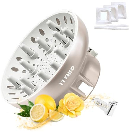 GIHALI Haar Diffusor Super Stabil 4,4–6,6 cm für lockiges und welliges Haar, Universalaufsatz für Haartrockner, Diffuser Haare Locken (Gold (Aroma))
