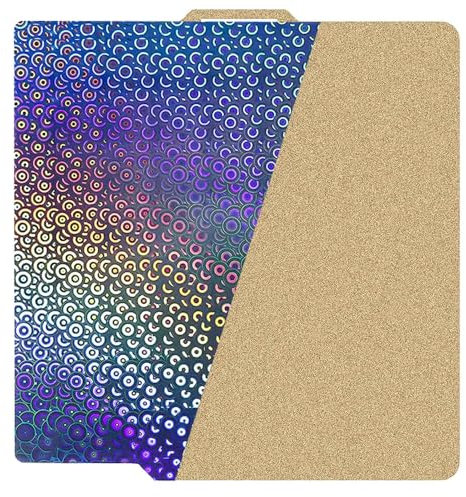 HzdaDeve - Piastra di costruzione, 257,5 x 257,5 mm, foglio H1H, per Bambu Labor X1/X1C/X1E/P1P/P1S/A1, letto riscaldante in acciaio armonico flessibile, lato testurizzato+liscio (PEO liscio, bolle)