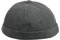 HATSQUARE - Docker Cap aus Baumwolle, Unisex, ohne Schirm, für Damen und Herren, Schirmlos, Beanie mit Umschlag - Grau