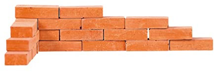 Gatuida 20 Pcs DIY Miniature Brick Model Set for Micro Landscape Decor Realistic Simulation Wall Bricks for Dollhouse Building and Garden Projects