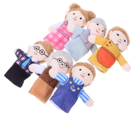 MAGICLULU 6stücke Teiliges Plüsch-fingerpuppen Junge Mädchen zum Geschichtenerzählen und Rollenspiel für Familien-interaktion und Vorschulaktivitäten für Zuhause und Schule