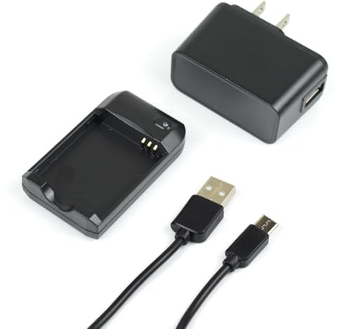 KOQINVIZ NP-6L Battery Charger with Charging Plug and Cable - Digital Camera Battery Charger for CAS. NP-6L 3.7V 700mAh Rechargeable Lithium Battery