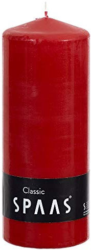 Spaas Candela cilindrica inodore, 80/200 mm, ± 100 Ore, Colore: Rosso