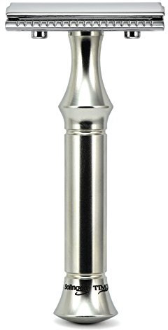 TIMOR Rasierhobel aus Edelstahl, 80 mm Griff - geschlossener Kamm - Designed and Made in Germany