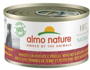 almo nature HFC Natural - Nassnahrung für Hunde mit Rind mit Kartoffeln und Erbsen ursprünglich Lebensmittelqualität und Werden jetzt für Hundenahrung erwendet.